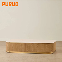 Table basse carrée en bois brun rétro, mobilier de salon moderne et minimaliste, bois massif, écologique, durable, sans formaldéhyde