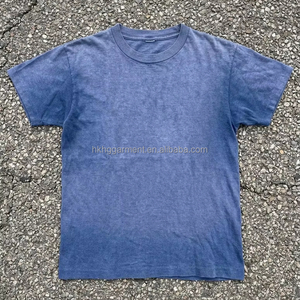 T-shirt en coton léger personnalisé de haute qualité avec logo, effet vintage délavé et usé, T-shirt personnalisé pour homme, tee-shirt en coton pour homme - Product Image 1