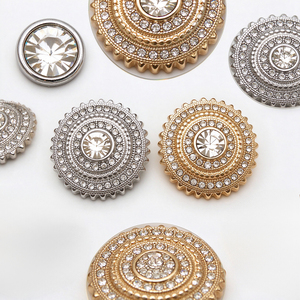 Boutons décoratifs en alliage de zinc en forme de rose 3D, couleur or et argent, pour manteau, robe, tricot, sac à main, vêtements - Product Image 6