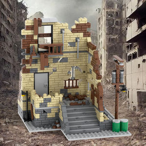 NOUVEAU Jouet de scène militaire de la Seconde Guerre mondiale, les ruines de la guerre, maison en ruine, brisée, bricolage, cadeau, ensembles de blocs de construction MOC, jouets pour enfants, MOC5096 - Product Image 2
