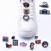 Populaire Halloween Party Sneaker hoe Dentelle Clip Charmes pour Chaussures Décoration 2D 3D PVC Sneaker Chaussure Boucle Charmes pour La Vente En Gros