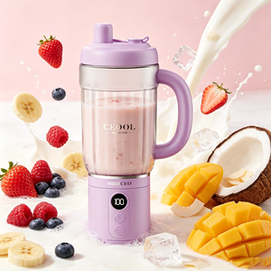 Mini Licuadora Eléctrica Portátil de 750 ml, Licuadora USB con 8 Cuchillas, Exprimidor de Naranja, Mini Licuadora para Frutas Frescas - Product Image 1