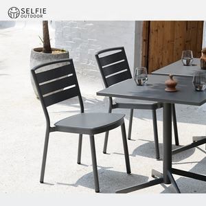 Patio extérieur en aluminium de conception moderne légère dinant des ensembles Table basse pliable Table d'entrée temps d'hôpital d'école - Product Image 2