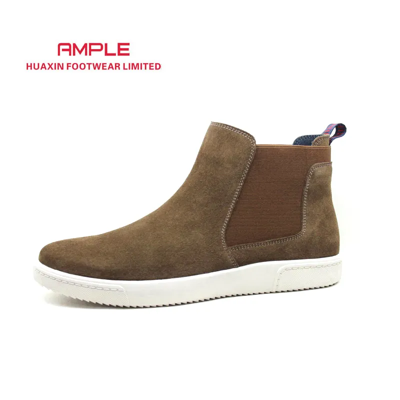 boots leather men fashion chelsea boots men leather suede winter boots