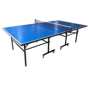 Outdoor 15mm SMC ping pong table wholesale oem foldable pingpong moveable wheel table tennis tables