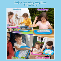 Table à Dessin Multifonctionnelle pour Enfants OEM ODM avec Tableau Noir et Blanc, Chaise et Rangement pour Jouets