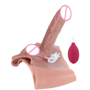 Consolador de eyaculación <span class=keywords><strong>grande</strong></span> realista pantalones de silicona mujer lesbiana <span class=keywords><strong>Strapon</strong></span> consolador sólido G-spot estimular juguetes sexuales para adultos - Product Image 4