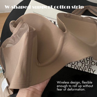 Haute qualité sans fil personnalisé demi-tasse col en V Sexy soutien Push up sans couture léger rembourré lissage réservoir soutien-gorge