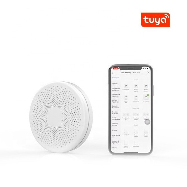 Battery Operated Tuya Smart WiFi Home Security Wireless Smoke and Carbon Monoxide Alarm Detector