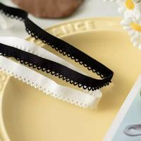 Bande élastique en nylon Picot de 1cm, respectueuse de la peau, haute élasticité et résistance à l'usure pour les sous-vêtements et les vêtements.