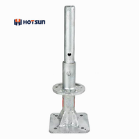 Équipement de réglage de hauteur robuste pour coffrage de construction, étaisage et échafaudage : Base de vérin à vis réglable galvanisée