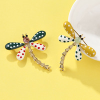 Broche libellule Broche insecte en émail pour femmes Épingle de revers unisexe Sacs à dos Badges Chapeaux Sacs Accessoires Fête Bijoux Cadeau