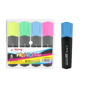 Yalong Brand Highlighter Marker Highlighter Pen Marker 4 PVC Color Mixed Highlighter
