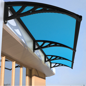 <span class=keywords><strong>Toldo</strong></span> Curvo de Policarbonato, Fijo, Montado en Pared, para Puerta o Ventana, Protección contra Lluvia y Rayos UV, Cubierta Exterior Transparente, Diseño Moderno - Product Image 5