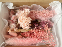 Boîte artisanale de fleurs roses, fleurs séchées DIY pour créer vos propres centres de table, kit artisanal de Noël, mariage bohème