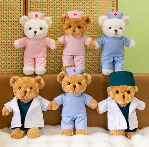 Directo de fábrica lindo peluche Doctor enfermera oso muñeca juguetes logotipo personalizado relleno Doctor enfermera oso de peluche Juguetes - Product Image 5