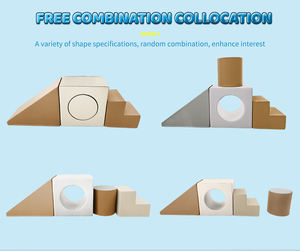 Bloques de escalada de espuma para interiores para niños pequeños: con túnel-4 bloques de espuma, escalador suave para gimnasio con tobogán y escalera - Product Image 6