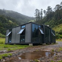 Maisons préfabriquées de luxe avec panneaux solaires, maisons personnalisées isolées pour l'hiver, maisons portables pliables de 20 pieds et 40 pieds