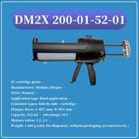 Sulzer MIXPAC DP2X Serie Pneumatische 2-Komponenten-Leimspenderpistole mit mehreren Verhältnissen 200ml 1:1/2:1/4:1/10:1 Kartuschen pistole