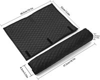 Carreaux de Mahjong noirs de 20.5 pouces et sac de rangement d'accessoires Sac de transport Western Mah Jongg de grande capacité