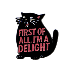 FIRST ALL I'M DELIGHT Broche 3D Esmaltado Negro Adorable para Insignias, Accesorios de Ropa, Joyería de Moda, Regalos Unisex - Product Image 3