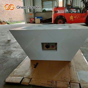 Brasero de Acero Corten Blanco con Cascada y Palo para Leña, Calentador Ecológico para Exteriores Junto a la Piscina, para Fiestas en el Jardín y Relajación - Product Image 4