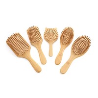 Peigne à coussin d'air en bambou pour la croissance des cheveux, poils en bambou naturel, démêlant, usage domestique, pour femmes et hommes, tous types de cheveux
