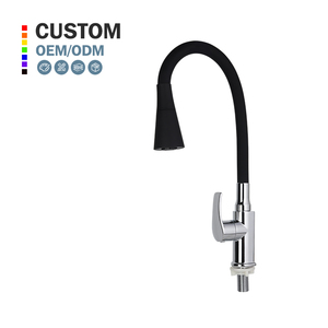 도매 단일 냉수 주방 수도꼭지 유연한 로터리 상업용 주방 싱크대 수도꼭지 - Product Image 1