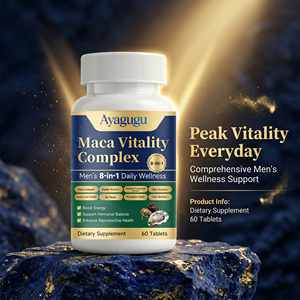 Men's <b>8</b> in 1 Daily Wellness Private Label Maca Root Supplements Men Herbal Supplements Maca Root <b>Tablets</b> for Energy and Stamina - Product Image 1