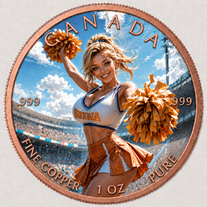 Canada 2025 Série Gothic Lust 1 oz .999 Pièce de monnaie en cuivre Thème Tentation Coquine Inspirée du feuille d'érable Plaqué or Relief 3D Pièce UV - Product Image 1