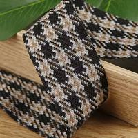 Vente en gros de ruban à carreaux classique pour la fabrication de nœuds, pinces à cheveux jacquard faites à la main pour filles et femmes, pour la décoration de Noël et du Nouvel An