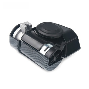 Klaxon d'air pour moto 12V, compresseur argenté électroplaqué avec couvercle en ABS en forme d'escargot pour Harley Davidson - Product Image 4