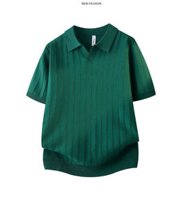 Polo en maille pour homme style Old Money, Nouveauté 2026, Léger et respirant, Manches courtes, Décontracté et élégant - Product Image 5