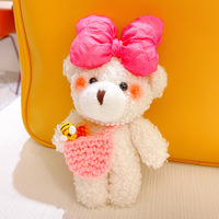 Porte-clés Pendentif Ours Papillon en Peluche Mignon, Créatif et Tendance, pour Couples, Idéal pour Accrocher et Exposer