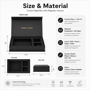 High-End Rigid <b>Cosmetic</b> <b>Box</b> With Satin Liner And Hot Stamping Logo For Curated Beauty Experience - Product Image 3