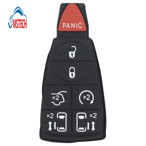 Tastierino di Ricambio in Gomma Siliconica per Telecomando Auto MS 6+1 Tasti per Chrysler/Jeep/Dodge, Sostituzione Chiave Senza Chiave - Product Image 1