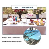 96 Zoll (8 Fuß) HDPE-Kunststoff-Klapptische für Garten, Bankett, Hochzeit, Partys, Outdoor-Veranstaltungen und Hofessen