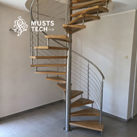 Escalier en colimaçon professionnel pour villa et loft, gain de place, fabrication sur mesure