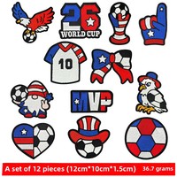 Meixin Stock Cross-Border 2026 Patch en tissu non tissé PU brodé au fil, motif Football Américain, pour vêtements, bagages et chapeaux