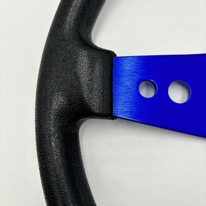 Volante Deportivo Universal de 14 Pulgadas y 4 cm de Profundidad, en Forma de Plato, de PU Azul, para Barcos - Product Image 6