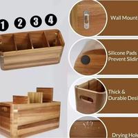 Organisateur de vêtements classique en bois, pliable, rectangulaire, multifonctionnel, grande capacité pour ustensiles de cuisine et rangement sur comptoir