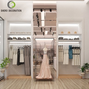 Tienda de ropa de mujer de gama alta, escaparate de exhibición, tienda de ropa personalizada, estante de exhibición, tienda de ropa Premium, gabinete alto para decoración de tienda - Product Image 1