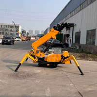 Grue araignée compacte 1T de type chenillé flexible pour l'installation dans les espaces étroits