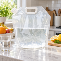 Pochette souple réutilisable avec bec verseur, bouchon à vis et poignée, qualité alimentaire, pour l'emballage de jus et de boissons liquides