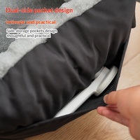 Coussin carré personnalisable en fourrure de lapin pour chien et chat, tapis de transport multifonctionnel et imperméable toutes saisons pour animaux de compagnie, idéal pour les sorties