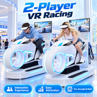 Simulateur de course VR 9D à mouvement complet, machine d'arcade commerciale, prend en charge les derniers jeux de course moto VR pour les centres de jeux VR