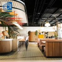 Comptoir de bar à café en bois MDF moderne et créatif, présentoir de vente, centre commercial, mini kiosque de café, design de kiosque à café