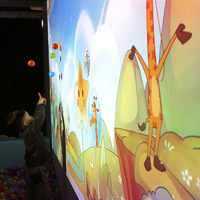 Jeux interactifs de projection murale ChariotTech certifiés CE pour différents âges de joueurs, aire de jeux intérieure