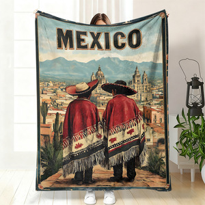 Couverture en flanelle à motif floral de crâne mexicain, couverture de sieste super douce, lavable en machine pour la chaleur hivernale, impression personnalisée - Product Image 6