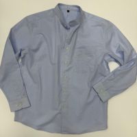 Chemise Homme en Mélange Coton-Lin Style Zen et Aérien, Col Mandarin, Texture Slub, Chemise d'Été, Vente en Gros B2B, Source Globale de Vêtements